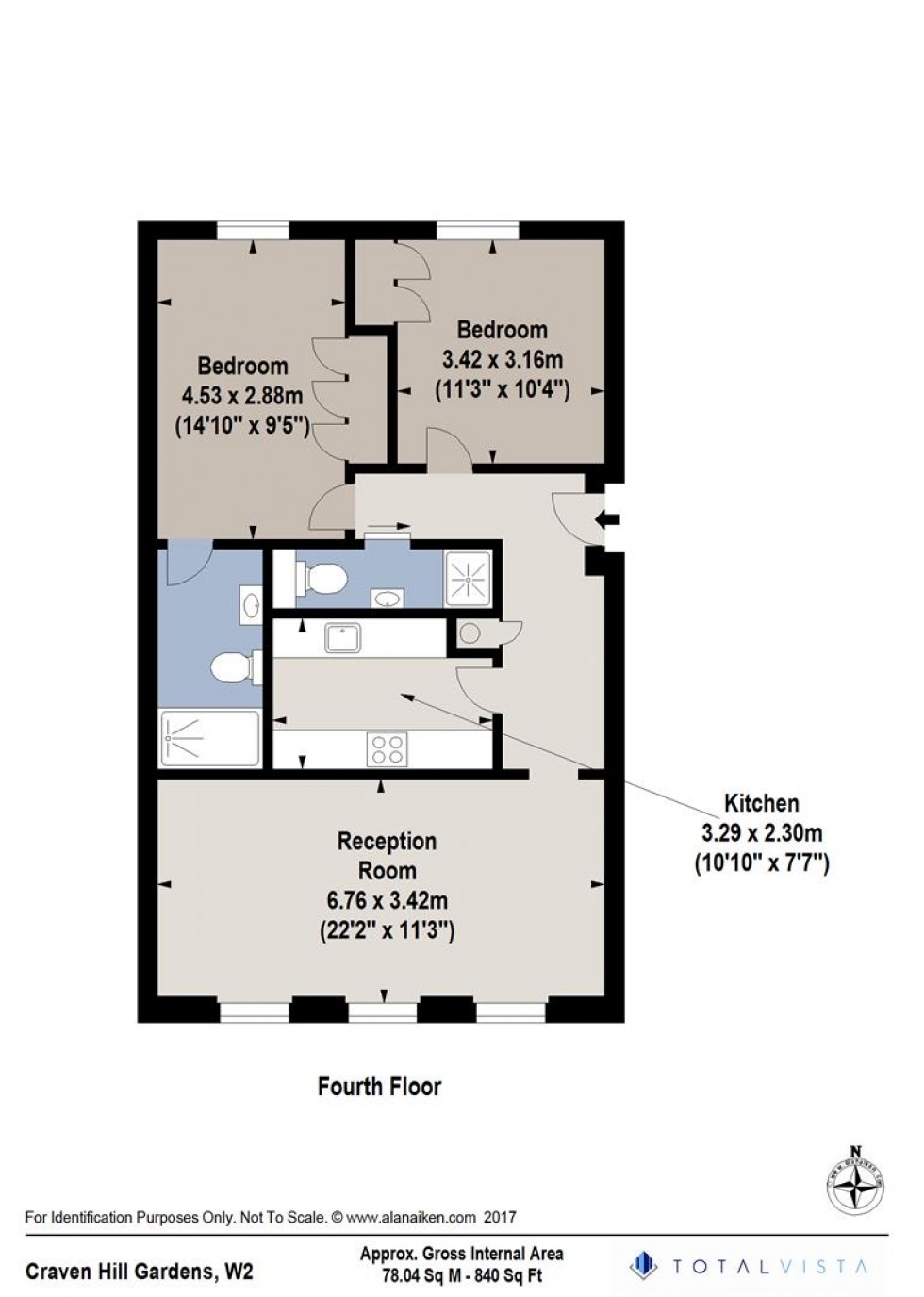 Floorplan for Flat 16 Astor House27 Craven Hill GardensLondon