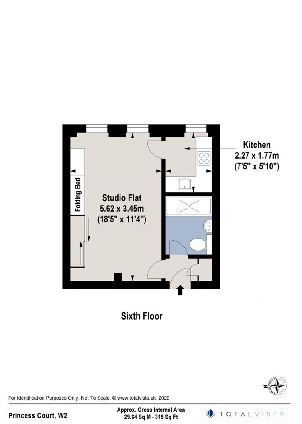 Floorplan for Princess Court, Queensway, London