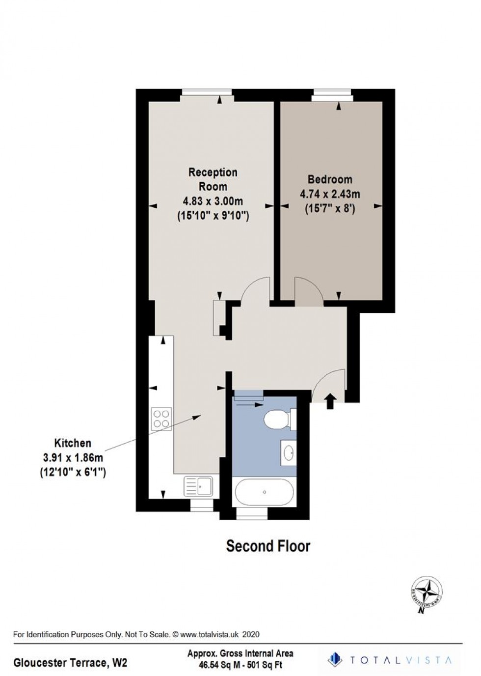 Floorplan for 248 Gloucester Terrace, London