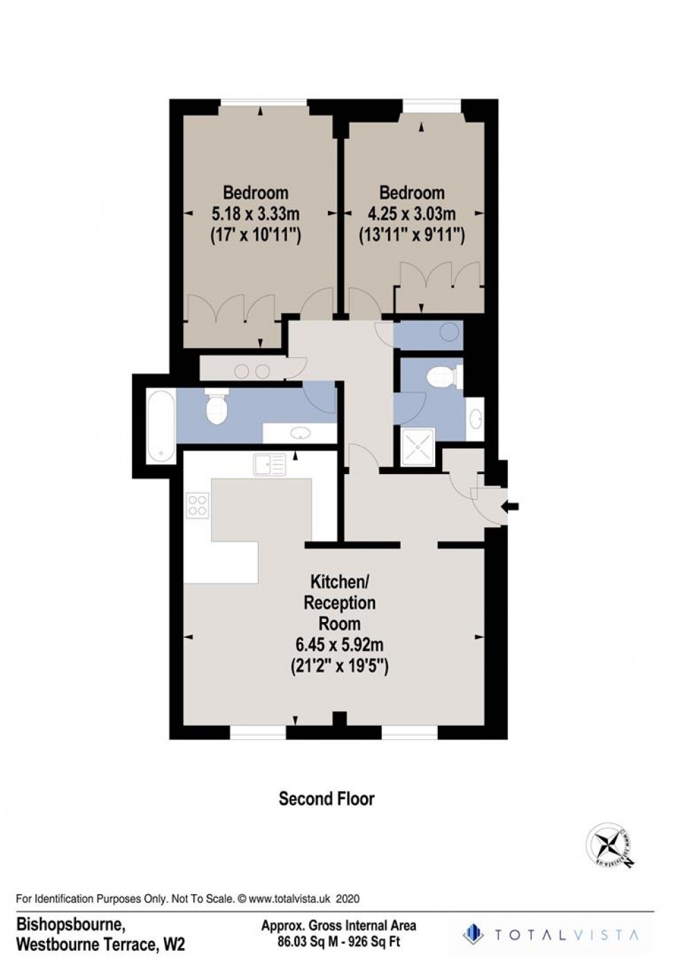 Floorplan for Westbourne Terrace, London