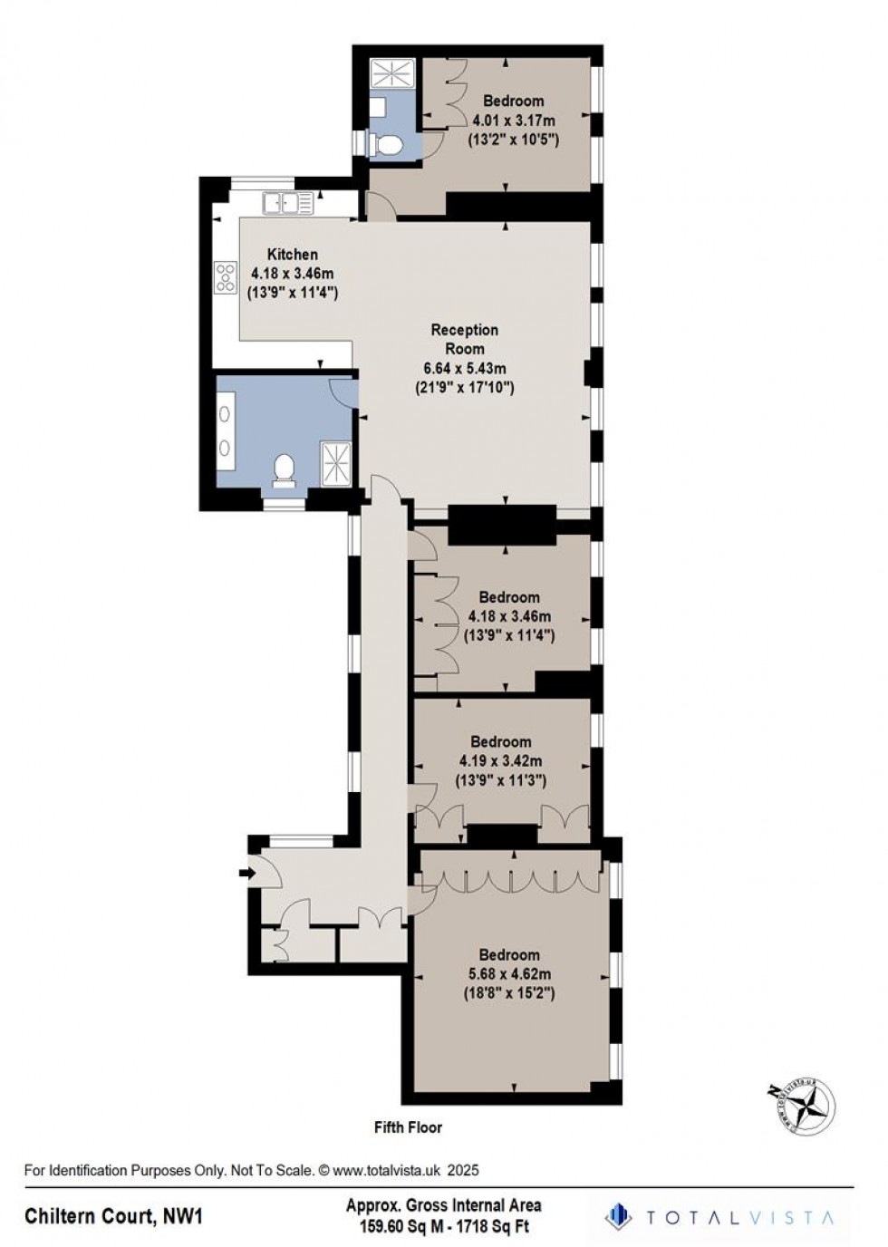 Floorplan for Chiltern Court, Baker Street, London