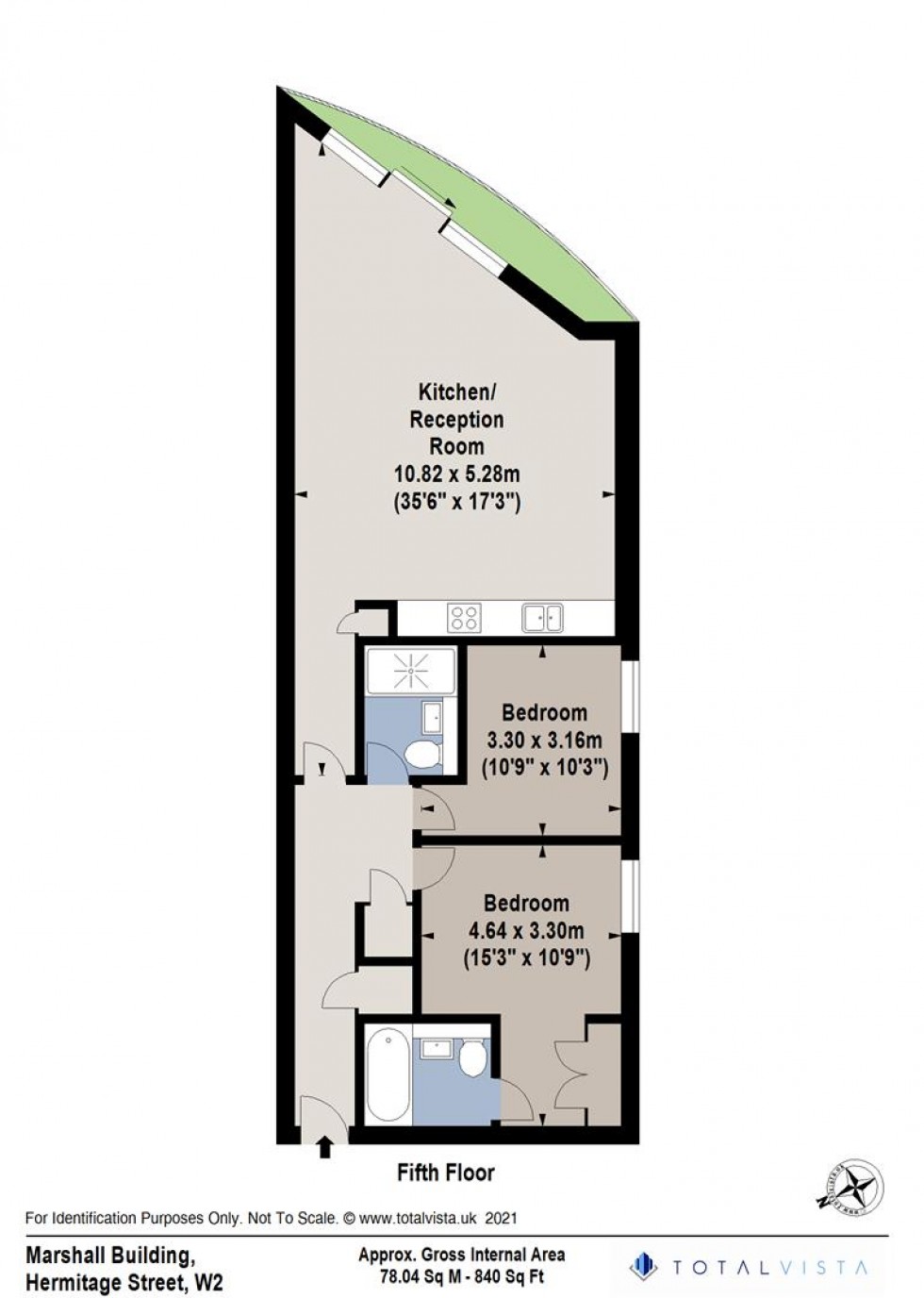 Floorplan for Marshall Building, Hermitage Street, London