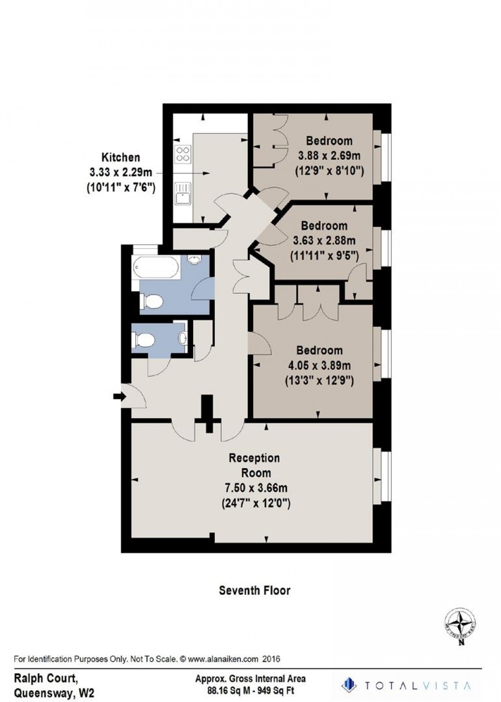 Floorplan for Ralph Court, Queensway, London